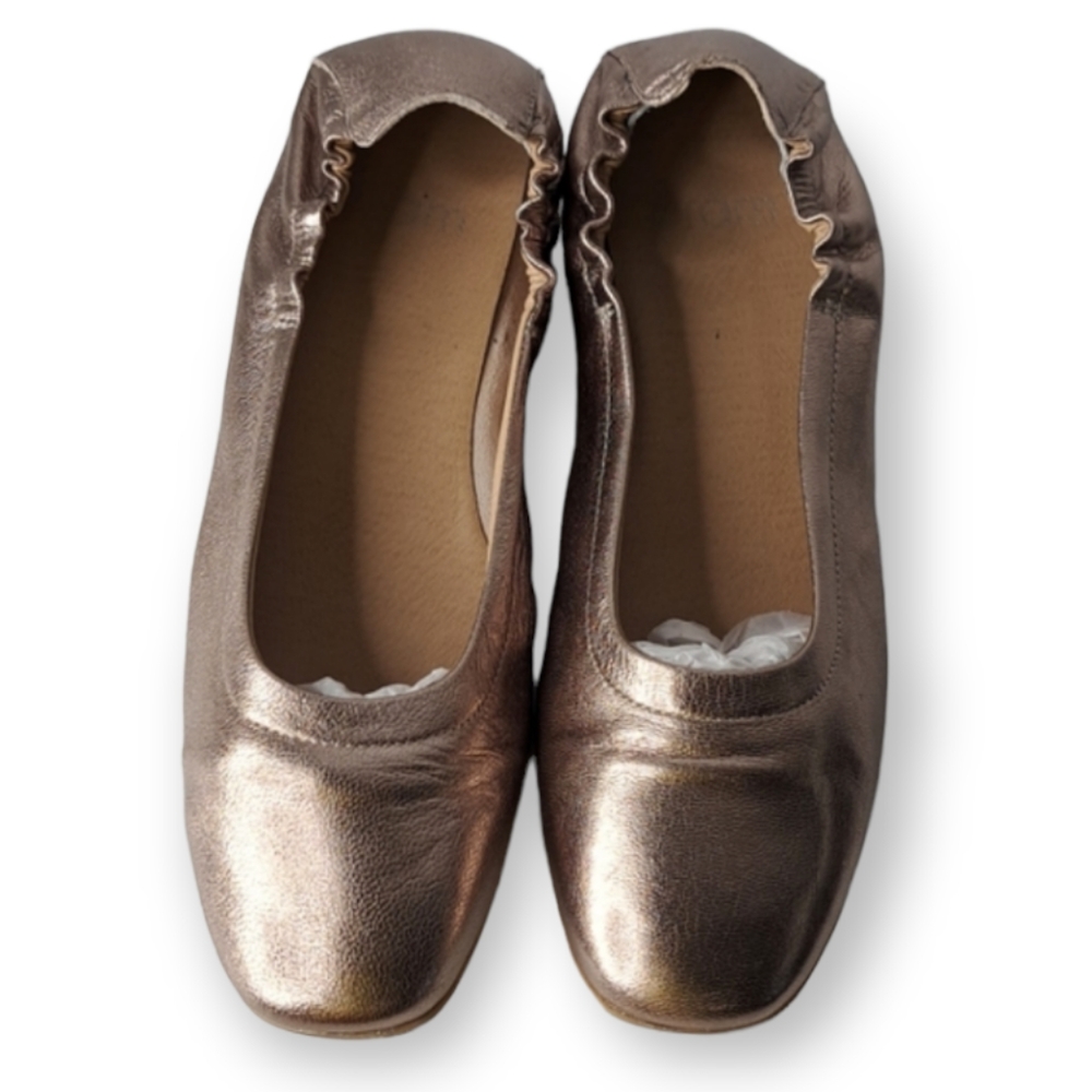 Eram Gold Flat Ballet Shoes